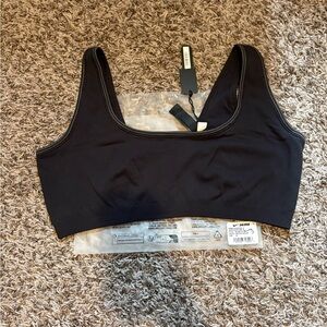 NikeSKIMS Ribbed Seamless Micro Scoop Bra- Obsidian/Armor- 4X(D,DD,F,G,H cups)